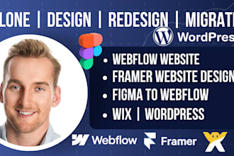 design redesign webflow framer wix wordpress woocommerce website elementor pro