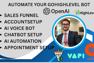 build and automate your gohighlevel chatbot, workflows, CRM, and ai integration