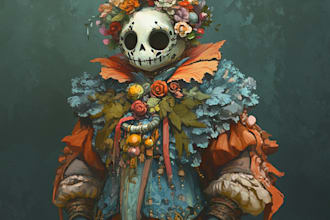 draw a dark horror and fantasy horror character