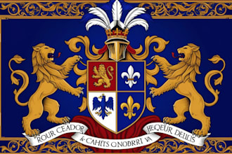 design luxury heraldic family crest coat of arms logo