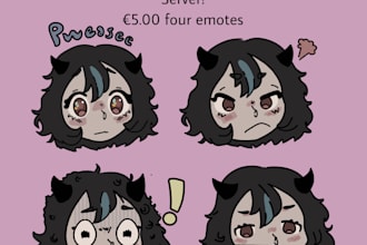 do art commissions for  discord s servers emotes
