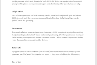 write professional vaping articles and SEO blogs