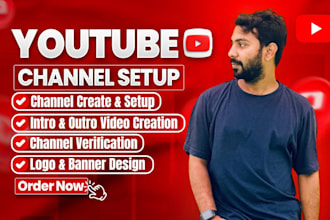 setup youtube channel with logo, banner and more