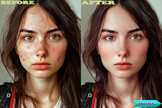 do high end beauty skin, wedding and portrait  photo retouching