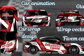 do custom car wrap, assetto wrap, fivem car, gta v, car rendering, van branding