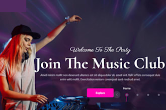 create a high energy nightclub, bar website with booking and event features