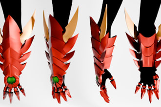 do modelling cosplay prop model for 3d printing