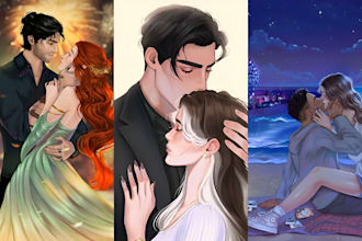 do romance book cover illustration, sci fi, gay, crime mafia sport romance cover