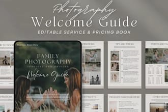design canva pricing guides, photography pricing guide, price list, sell sheet