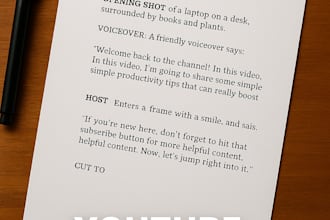 write engaging and professional youtube video scripts