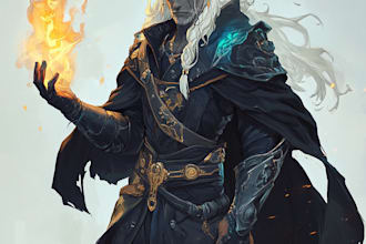create anime style or dnd character sheet design