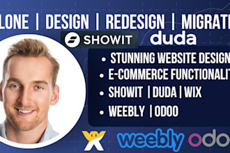 design on showit duda wix weebly odoo website ecommerce seo blog intergration