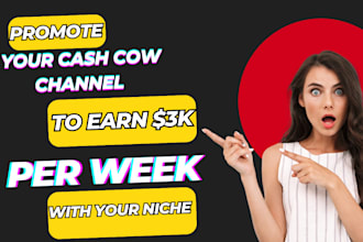 promote your cash cow channel, cash cow video to reach target audience