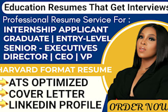 write internship, entry, senior, executive level, CEO, vp, federal resume, cv