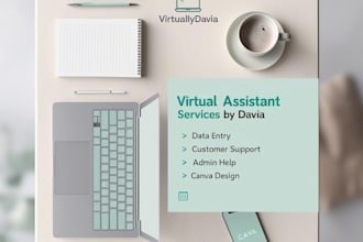 provide virtual assistant support for data entry, admin, and canva tasks