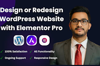 design, redesign, rebuild, revamp wordpress website with elementor pro astra pro