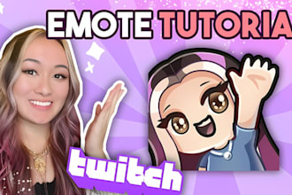 create custom twitch emotes, kick, tiktok, youtube, animation video editing