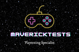 playtest your game and provide gameplay feedback
