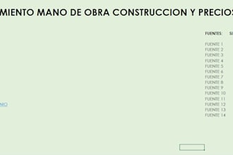 create a construction labor cost spreadsheet in excel