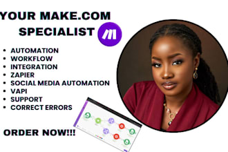 make com automation integromat, make com monday vapi ai make com expert