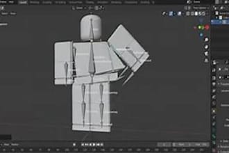 model and rig anything with roblox, blender, character, monster, buildings