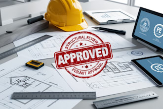 review and stamp your structural drawing, calculation, element designs, permit