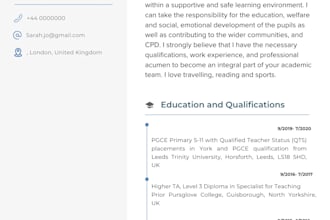 design a professional and modern CV or resume that stands out