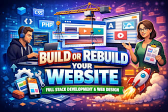build or rebuild website development as full stack developer and website design