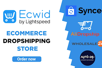 setup ecwid dropshipping store via alidrop autods syncee wholesale2b