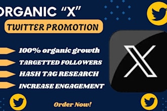 organic x twitter promotion with real followers