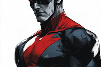 make unique superhero cartoon comic character