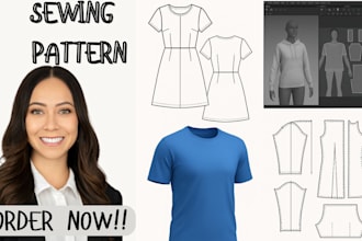 make sewing patterns, jersey pattern or template, pattern grinding, clo3d design