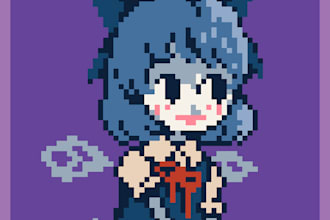 make a pixel art portrait for you