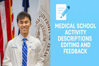edit your activity section for medical school applications