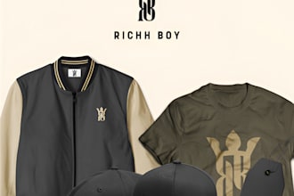 make a modern luxury fashion clothing brand streetwear logo or graphics design