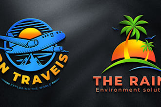 design a premium travel logo with unlimited revisions
