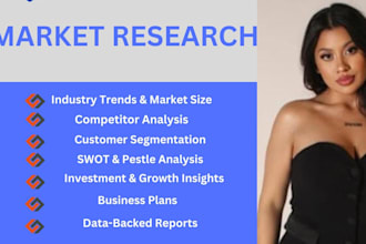 do market research, competitor analysis, swot and pest analysis, segmentation