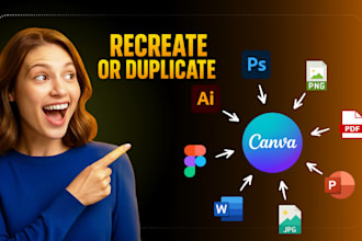 convert any PDF file PPT, jpg, jpeg and other to canva editable in 24 hrs