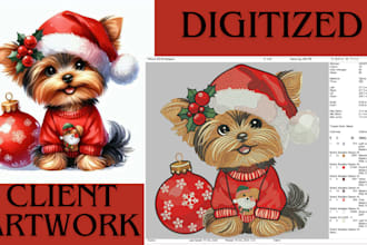 emboidrey digitizing logo, degitize image for embroidery dst