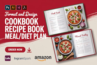 write cookbook recipes book, cookbook formatting kdp, print canva ebook menu