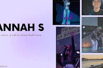 design a professional press kit, media kit, and epk for your brand or business
