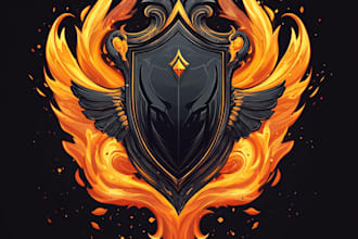 draw original medieval, fantasy, rpg, mmorpg game logo title