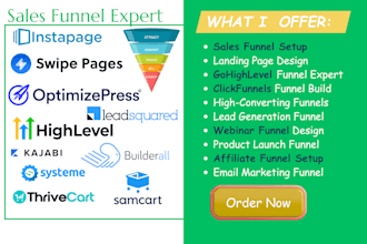 sales funnel ghl optimizepress builderall swipe pages affiliate marketing