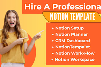 build custom notion template notion workspace for business and personal use