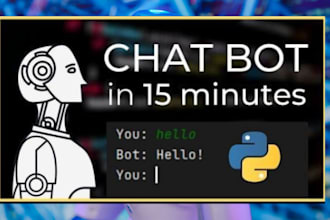 develop python,machine learning projects and chatbot