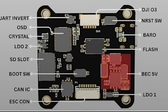 do a circuit design, schematic diagram, pcb design, pcb board in pcb software