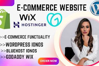build an ecommerce website on ionos wordpress wix hostinger godaddy shopify