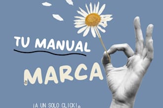 diseñaré tu manual de marca y logotipo personalizado