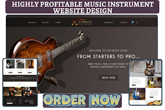 build musical instrument shopify piano music album store dj music artist website