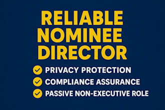 act as your reliable nominee director for privacy and compliances